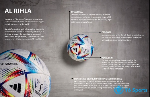 Al Rihla - trái bóng chính thức của World Cup 2022