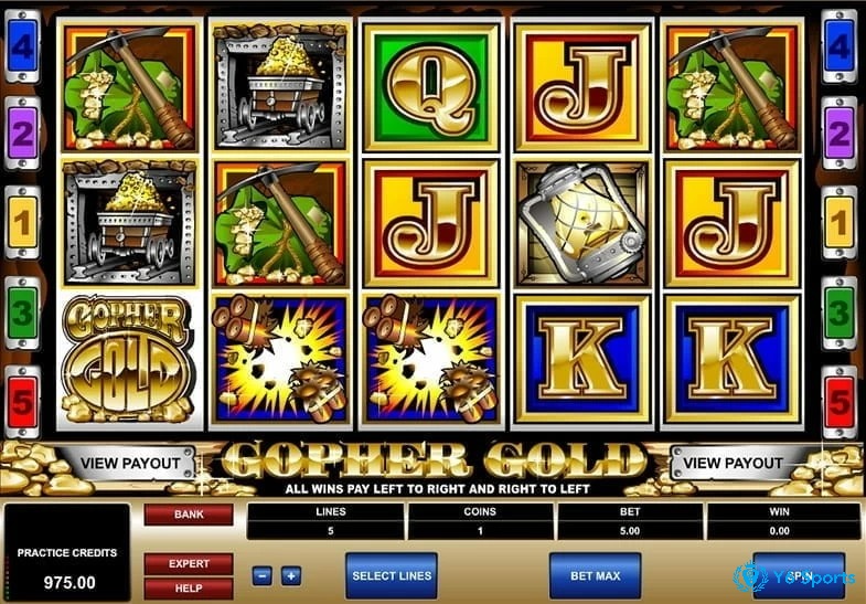 Các tính năng bonus và biểu tượng đặc trưng sẽ xuất hiện trong Gopher gold slot