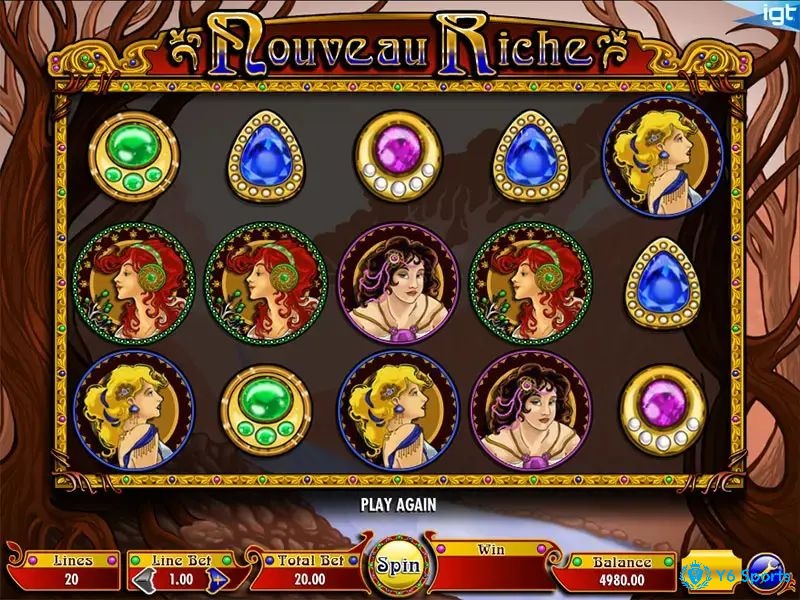 Những bước chơi cơ bản trong Game Nouveau Riche Slots dành cho người mới