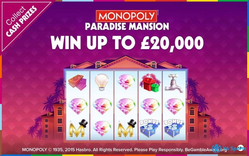 monopoly casino Paradise Mansion với các biểu tượng vô cùng ấn tượng và độc đáo
