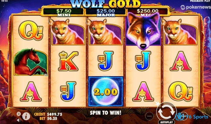 Wolf Gold slot là game slot có 5 cuộn 3 hàng và 25 hàng thanh toán
