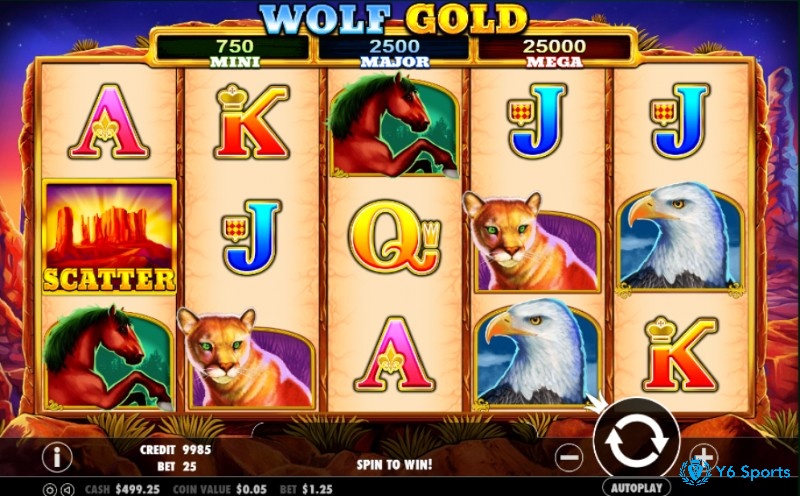 Wolf Gold slot có cách chơi đơn giản