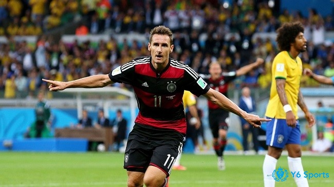 Miroslav Klose đứng đầu danh sách chân sút ghi bàn nhiều nhất tại World Cup với 16 bàn