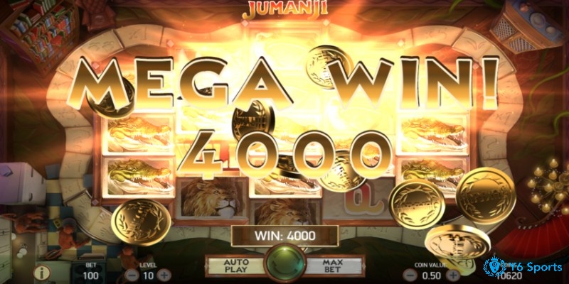 MEGA WIN là điều dẽ dàng đạt được khi chơi game Jumanji