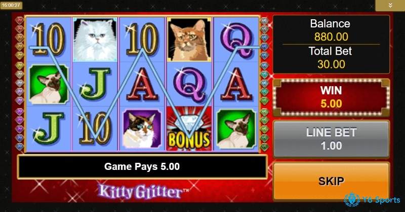 Kitty Glitter slot có mức đặt cược tối thiểu cao là 30$