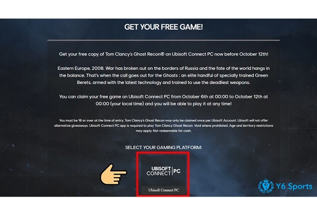 Vào website đăng ký tài khoản Ubisoft