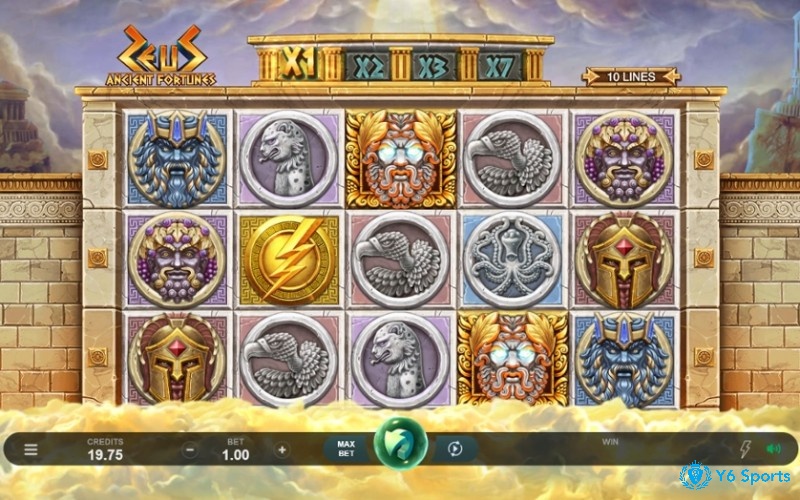 Ancient Fortunes: Zeus là một game slots Kingbet86 với bố cục gồm 5 cuộn