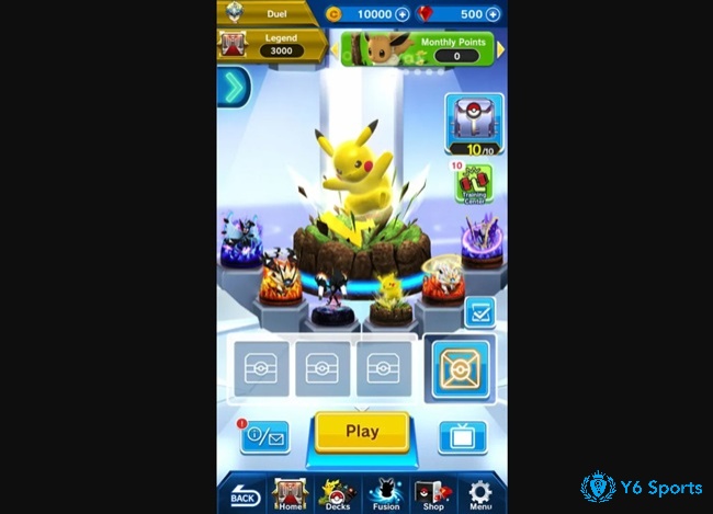 Mỗi nhân vật sẽ đại diện cho một loài Pokemon cụ thể