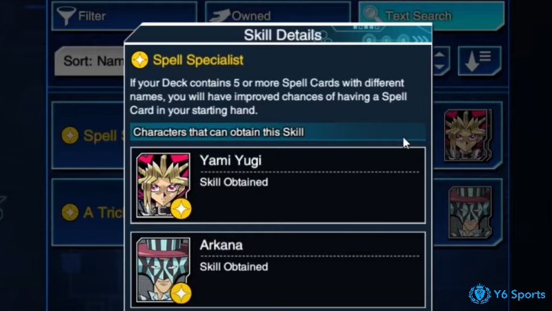 Mỗi nhân vật trong game Yu-Gi-Oh! Duel Links có các kỹ năng khác nhau